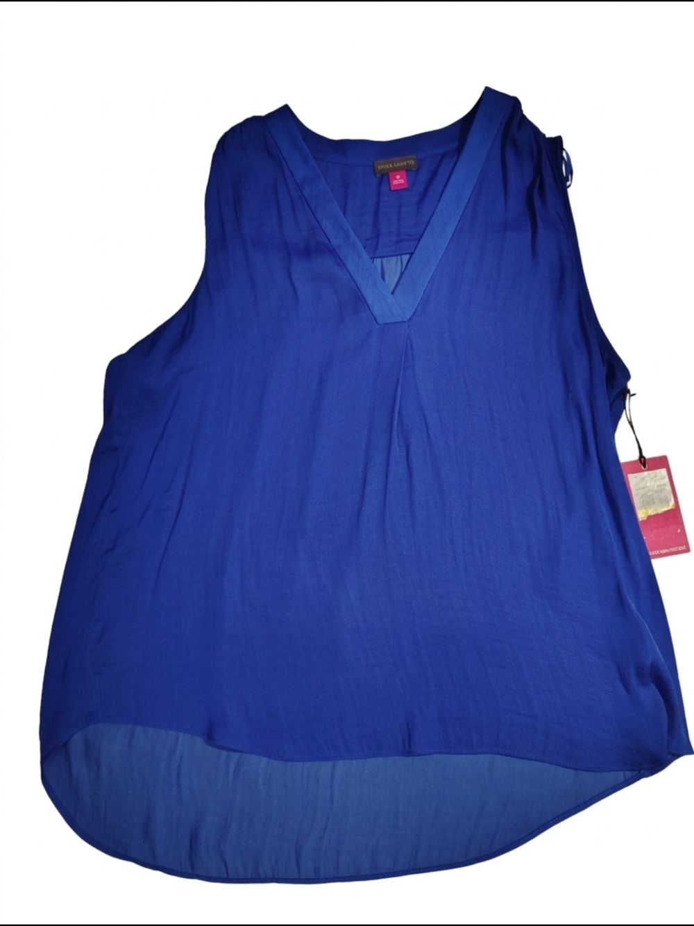 Vince Camuto Royal Blue Sleeveless V-Neck Camisole High Low Medium
